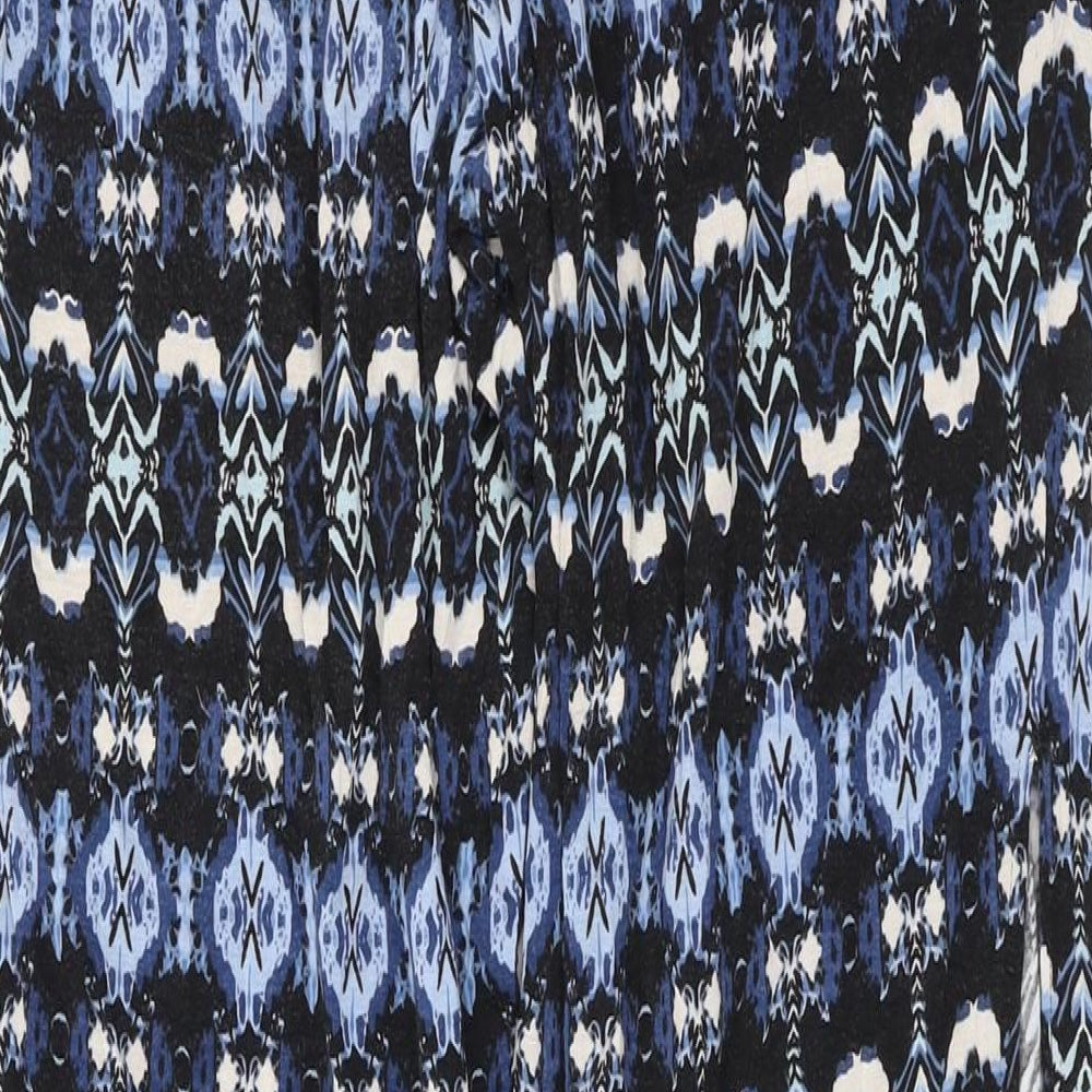 Hollister Womens Black Geometric Viscose Jogger Trousers Size M L26 in Regular