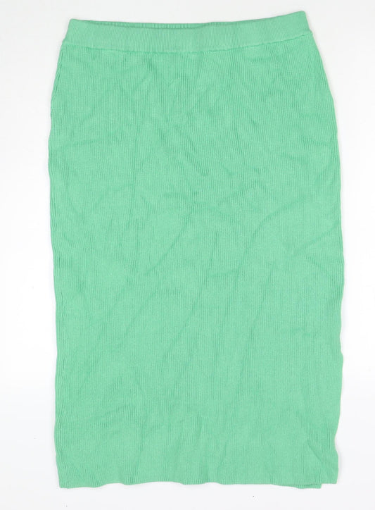 Marks and Spencer Womens Green Viscose Maxi Skirt Size L