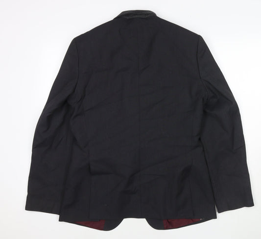 Marks and Spencer Mens Grey Polyester Jacket Suit Jacket Size 38 Regular