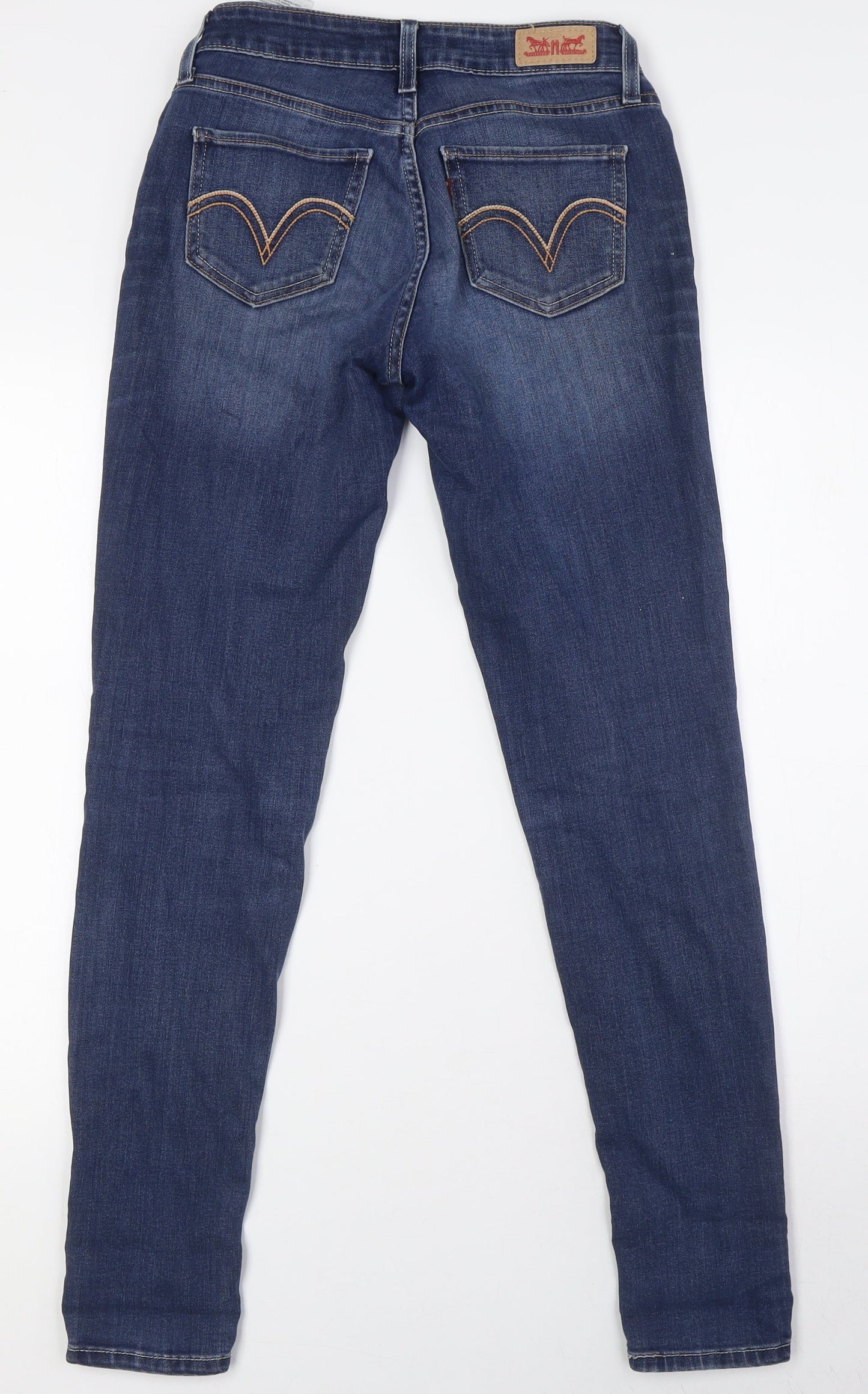 Levi's Womens Blue Cotton Skinny Jeans Size 26 L30 in Regular Zip