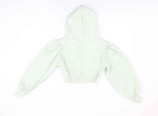 Style Plus Womens Green Polyester Pullover Hoodie Size S Pullover