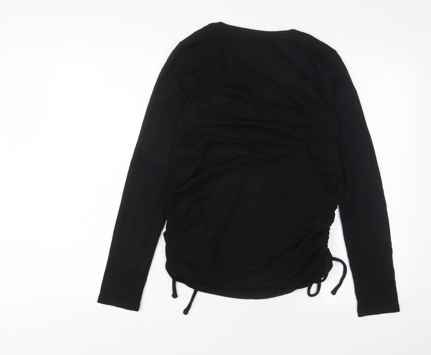 Gap Womens Black Polyester Basic T-Shirt Size S Crew Neck