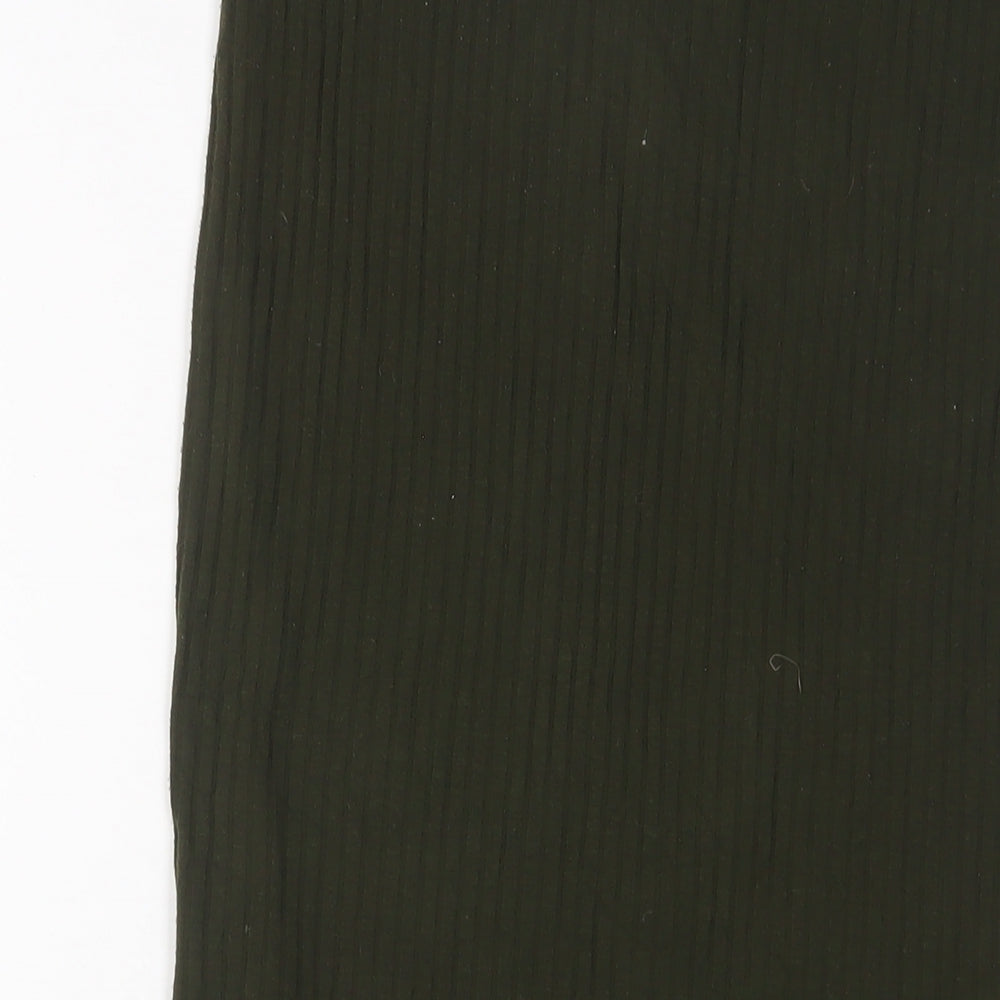 FOREVER 21 Womens Green Polyester A-Line Skirt Size L