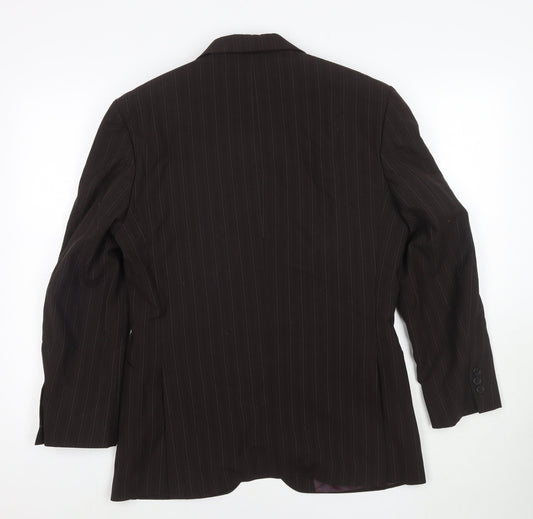 Limehaus Mens Brown Polyester Jacket Suit Jacket Size 38 Regular