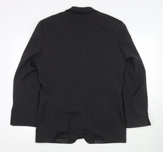 Burton Mens Black Polyester Jacket Suit Jacket Size 38 Regular