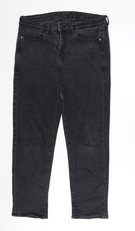 Baukjen Mens Grey Cotton Blend Straight Jeans Size 29 in L26 in Regular Zip