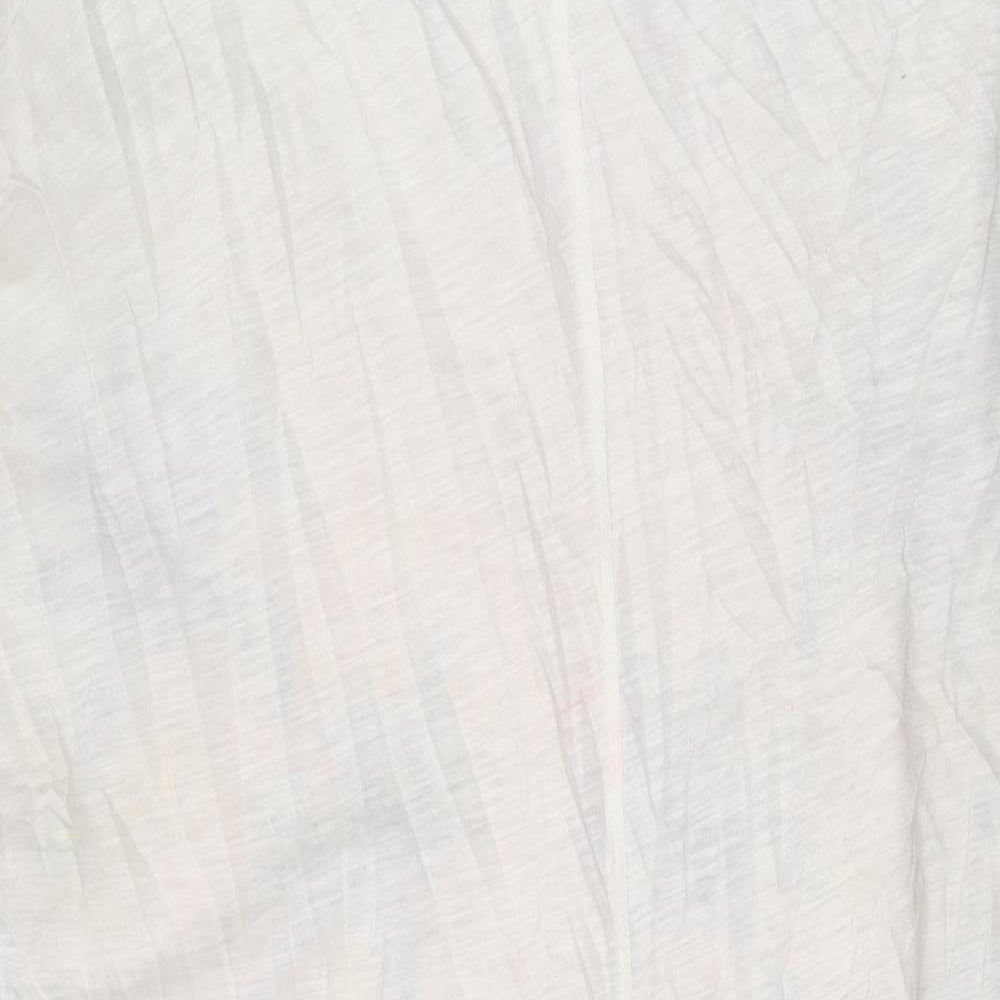 Hollister Womens Beige Geometric Cotton T-Shirt Dress Size L Round Neck Pullover