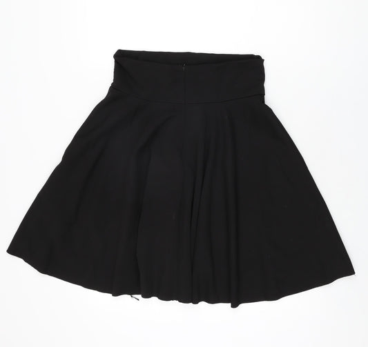 Seylos Womens Black Polyester Skater Skirt Size XL Zip