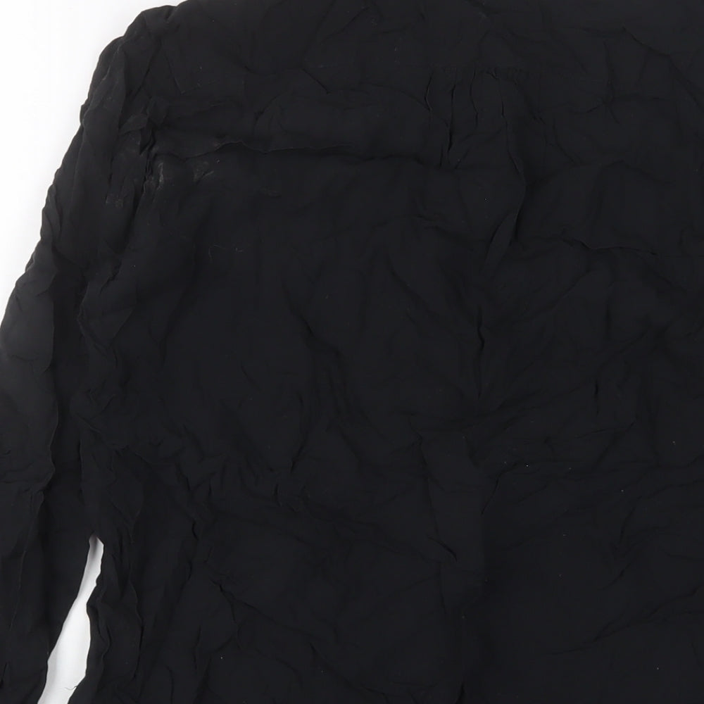 Gap Womens Black Viscose Basic Blouse Size S Boat Neck