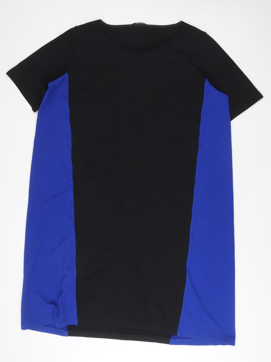 Marina Rinaldi Womens Blue Polyester A-Line Size XL Boat Neck Pullover