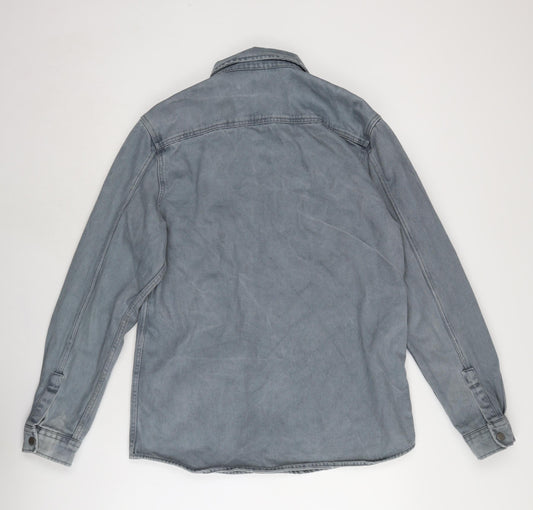 River Island Mens Blue Jacket Size M Button