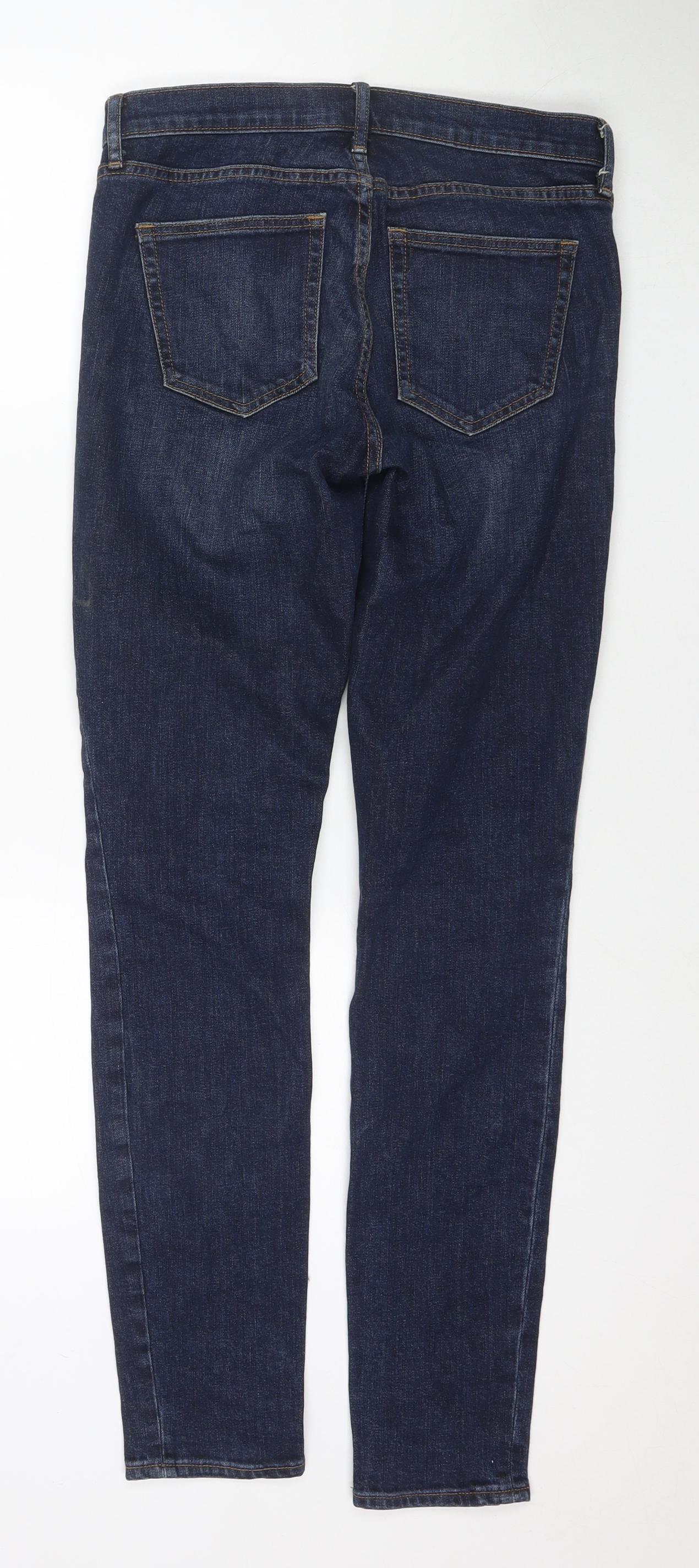 Gap Womens Blue Cotton Skinny Jeans Size 28 in L32 in Regular Zip