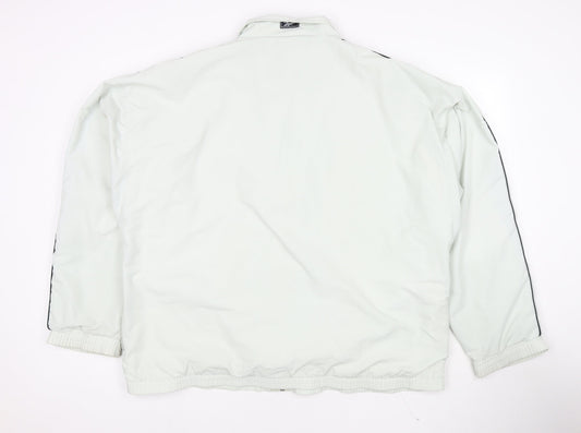Reebok Mens Grey Bomber Jacket Jacket Size XL Zip - Logo
