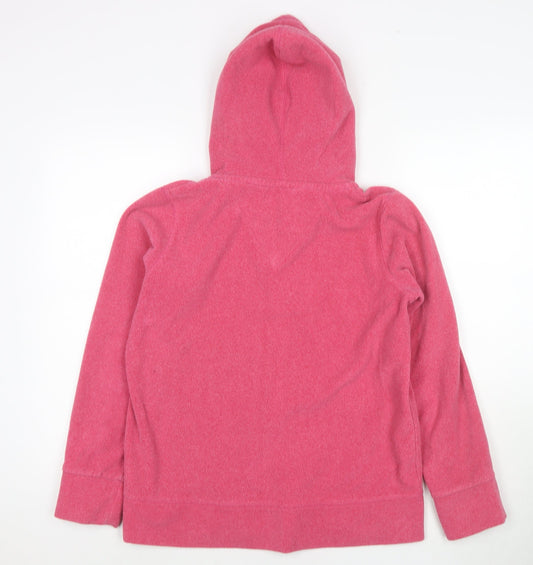 Marks and Spencer Womens Pink Polyester Pullover Hoodie Size 14 Pullover