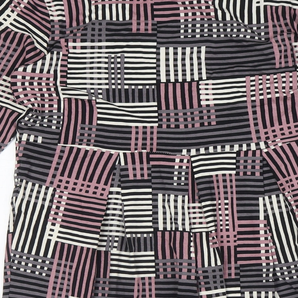 Brand and care label for Masai women’s multicoloured polyester a-line, size S, boat neck