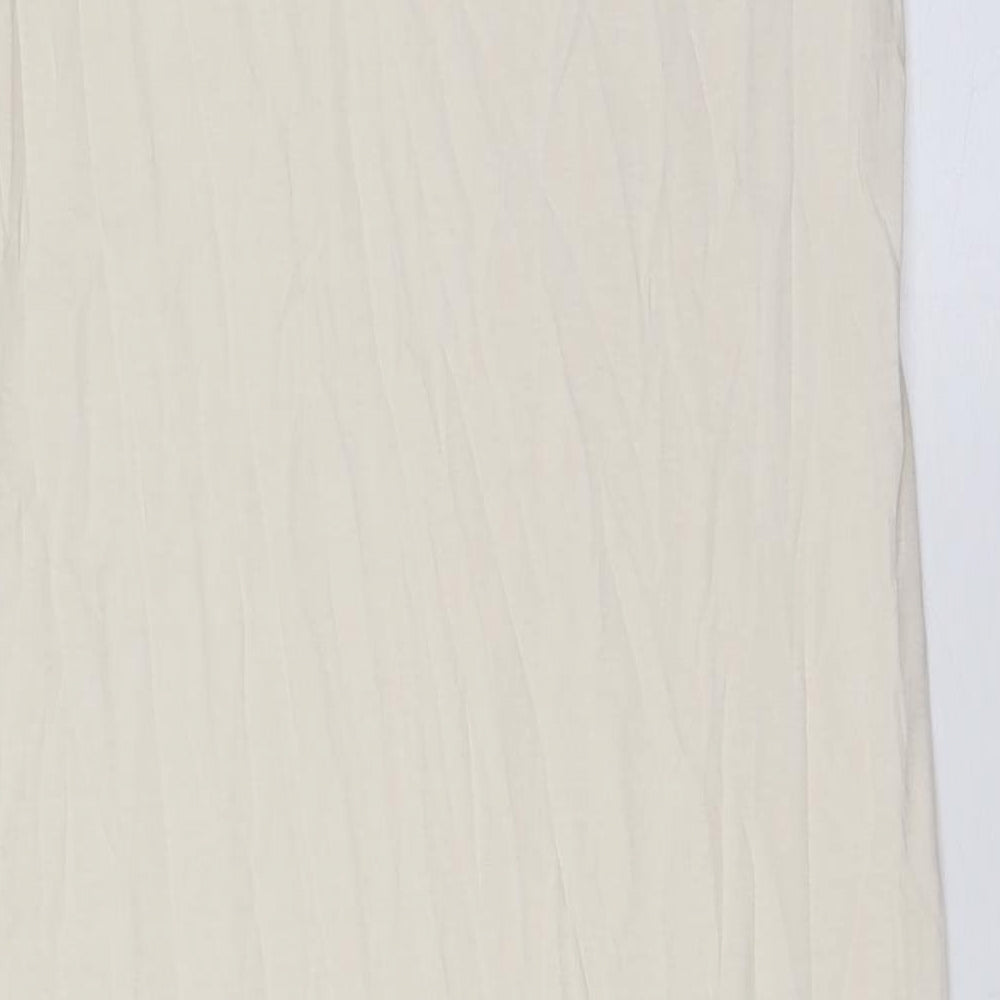 Marks and Spencer Womens Ivory Solid Cotton Cami Dress Size 8