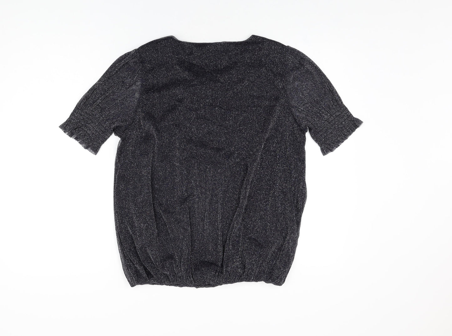 Klass Womens Blue Polyamide Basic T-Shirt Size L Round Neck
