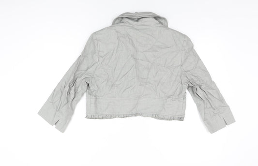 Per Una Womens Grey Jacket Size 12 Button