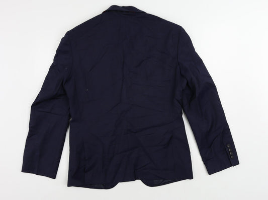 Marks and Spencer Mens Blue Wool Jacket Suit Jacket Size 38 Regular