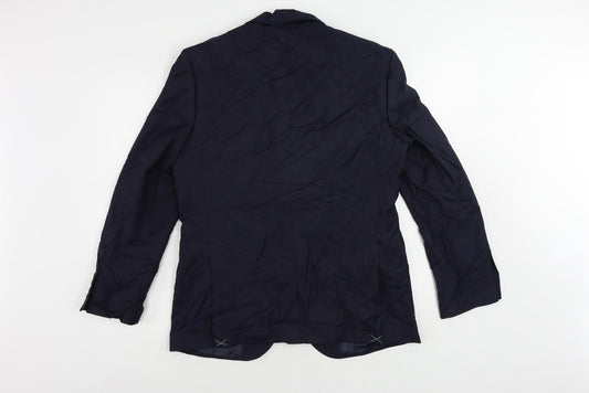 Marks and Spencer Mens Blue Polyester Jacket Suit Jacket Size 40 Regular