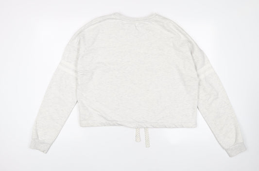 Marks and Spencer Girls Grey Cotton Pullover Sweatshirt Size 15-16 Years Pullover
