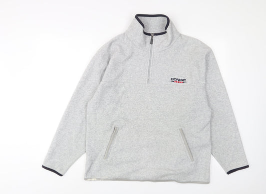 Mens UK S Regular Donnay Grey Pullover Sweatshirt