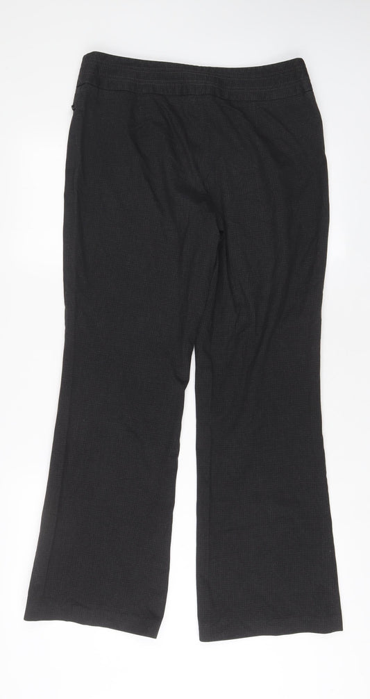 Marks and Spencer Womens Grey Polyester Trousers Size 12 L30 in Regular Zip