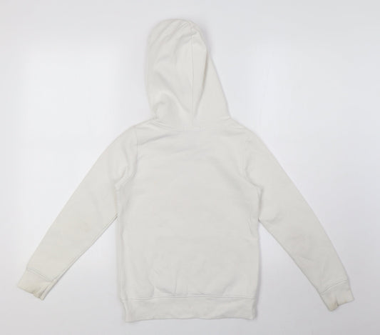 Gap Body Girls White Cotton Pullover Hoodie Size 8-9 Years Pullover