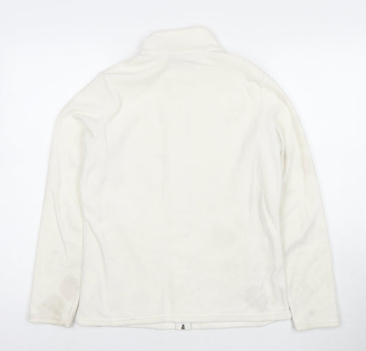 Marks and Spencer Womens White Jacket Size 12 Zip