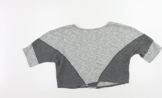 Topshop Womens Grey Cotton Pullover Sweatshirt Size S Pullover - Size S-M