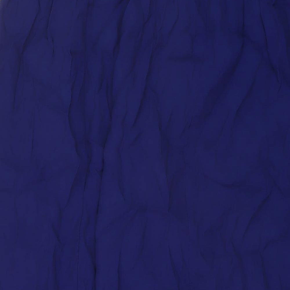 Marks and Spencer Womens Blue Viscose A-Line Skirt Size 10
