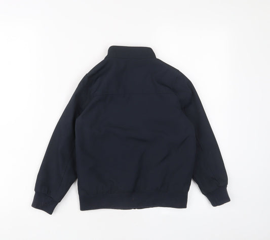 NEXT Boys Blue Jacket Size 6 Years Zip - Logo, Embroidered