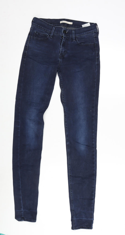 Levi's Womens Black Cotton Blend Skinny Jeans Size 26 in L32 in Regular Zip - 710 Levi's