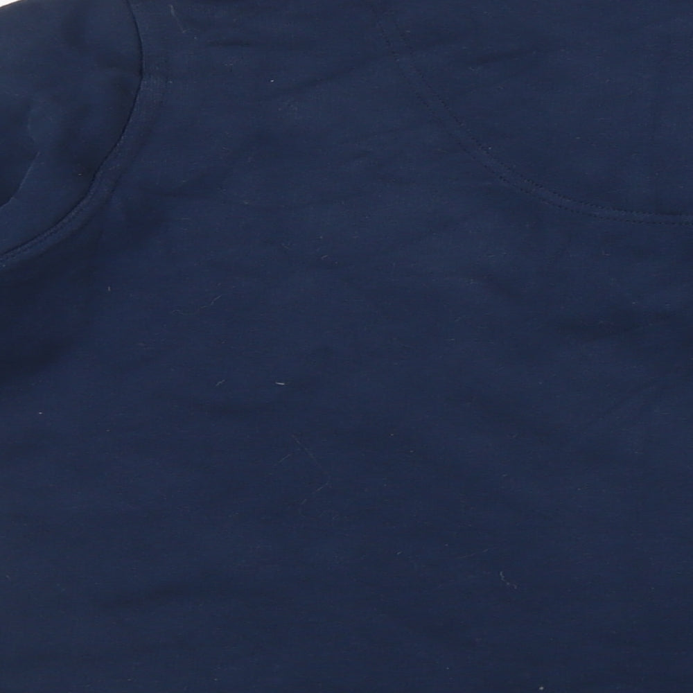 Crew Clothing Womens Blue 100% Cotton Pullover Sweatshirt Size 10 Button - Wooden Toggles