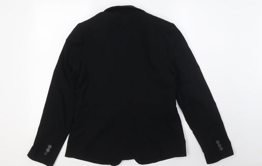Marks and Spencer Womens Black Jacket Size 8 Button