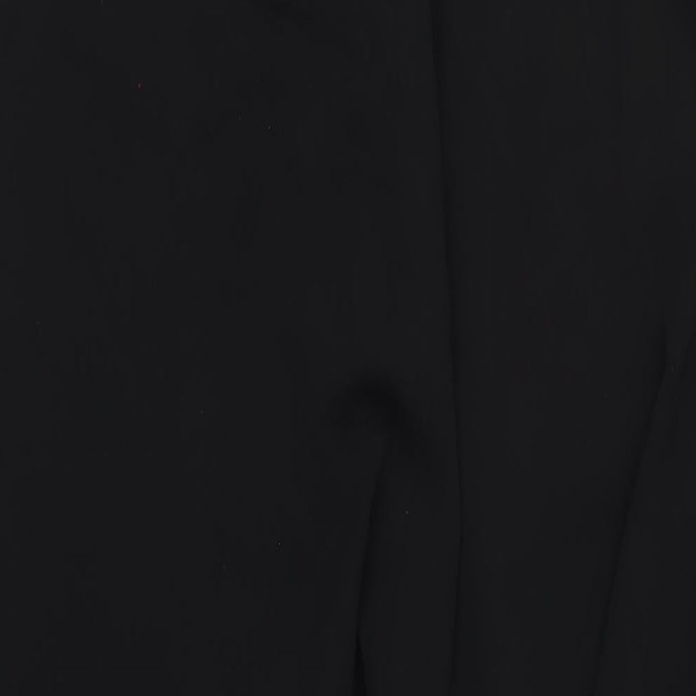 Yaura Womens Black Polyester A-Line Skirt Size 10 Zip