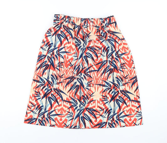 Zara Womens Multicoloured Geometric Polyester A-Line Skirt Size XS