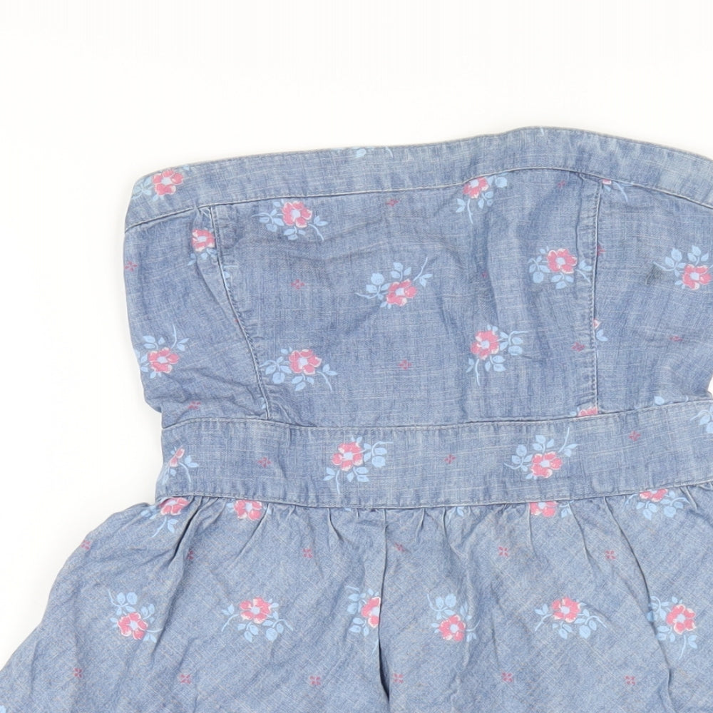 Hollister Womens Blue Cotton A-Line Size S Square Neck Pullover