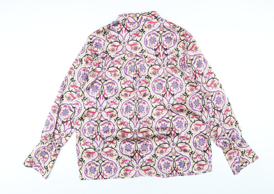 Womens UK Size XL Levete Multicoloured Polyester Button-Up