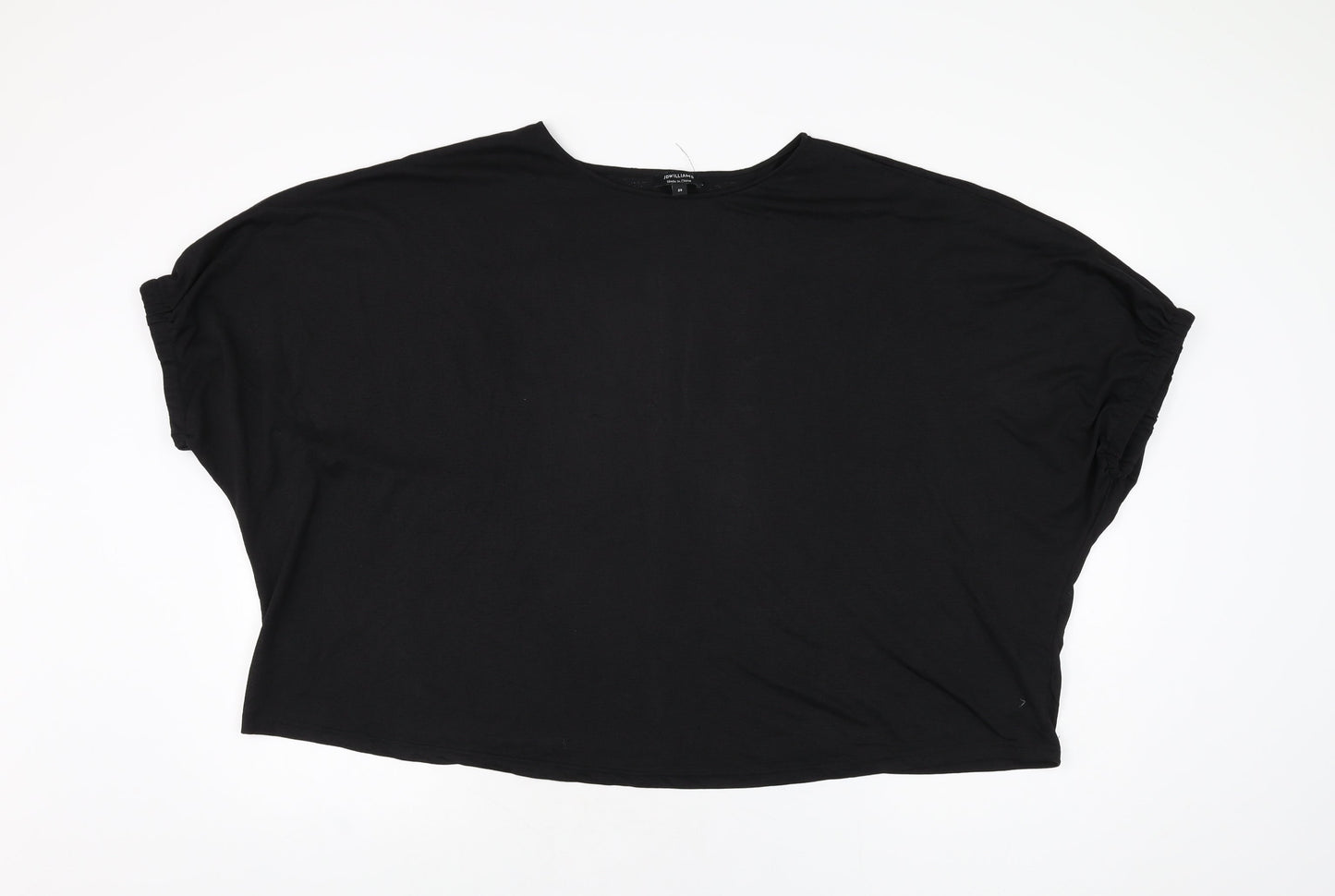 JD Williams Womens Black Polyester Basic T-Shirt Size 24 Round Neck