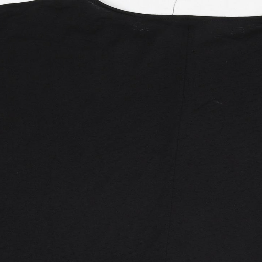 JD Williams Womens Black Polyester Basic T-Shirt Size 24 Round Neck
