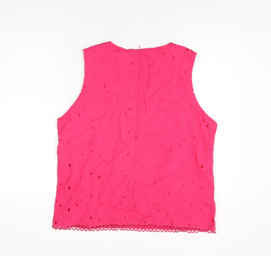 Womens UK Size XL Lakeland Pink Polyester T-Shirt