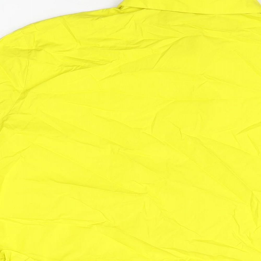 PINKO Womens Yellow Cotton Basic Button-Up Size 10 Collared