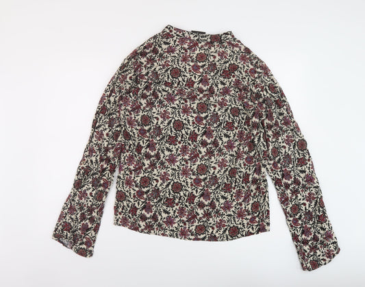 Womens UK Size M Reclaimed Vintage Multicoloured Viscose Blouse