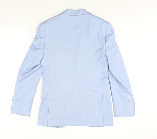 Marks and Spencer Mens Blue Polyester Jacket Suit Jacket Size 34 Regular