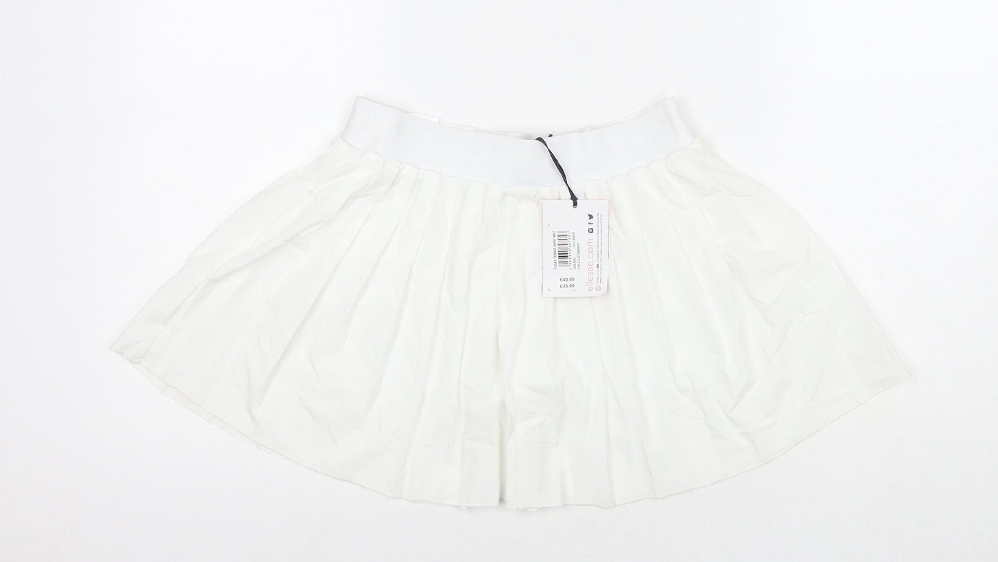 ellesse Womens White Polyester Skort Skirt Size 8 - Logo