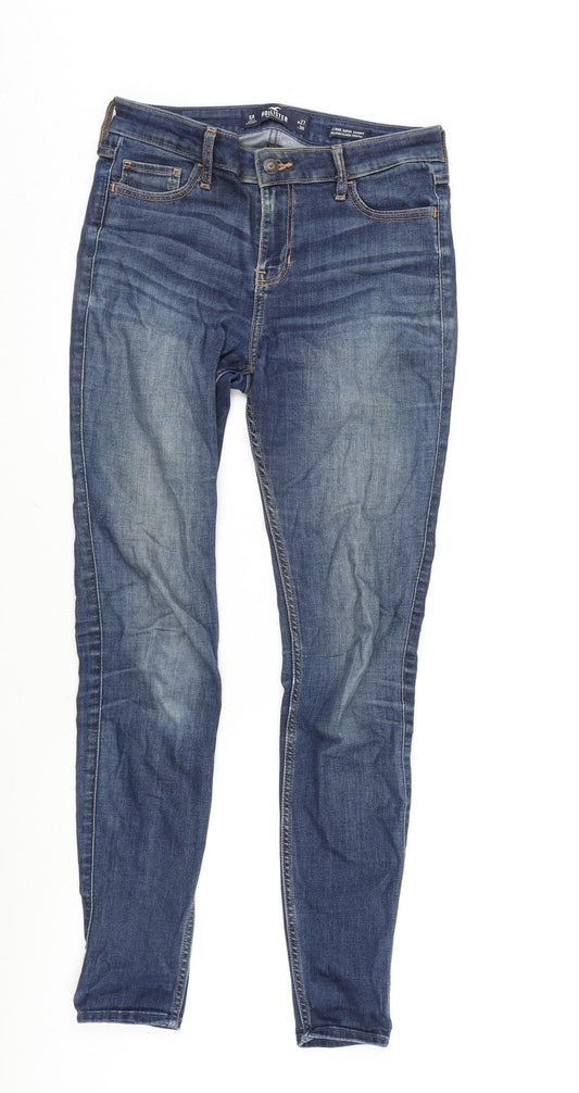Hollister Mens Blue Cotton Blend Skinny Jeans Size 27 in L29 in Regular Zip