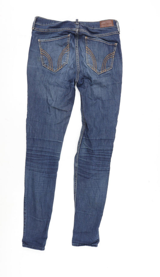 Hollister Mens Blue Cotton Blend Skinny Jeans Size 27 in L29 in Regular Zip