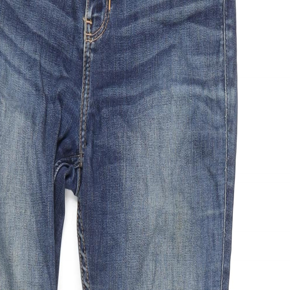 Hollister Mens Blue Cotton Blend Skinny Jeans Size 27 in L29 in Regular Zip
