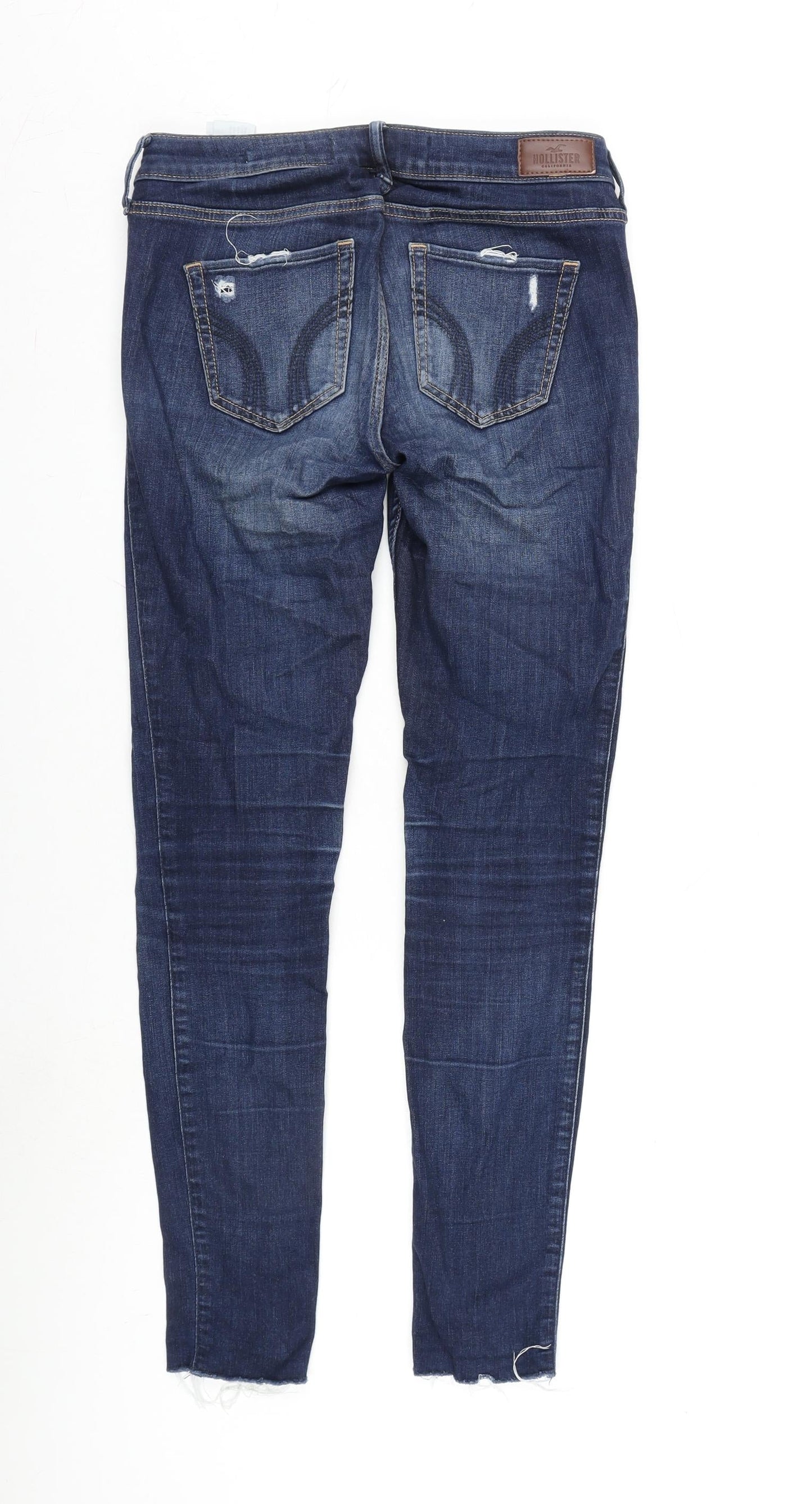 Hollister Womens Blue Cotton Blend Tapered Jeans Size 27 in L29 in Regular Zip